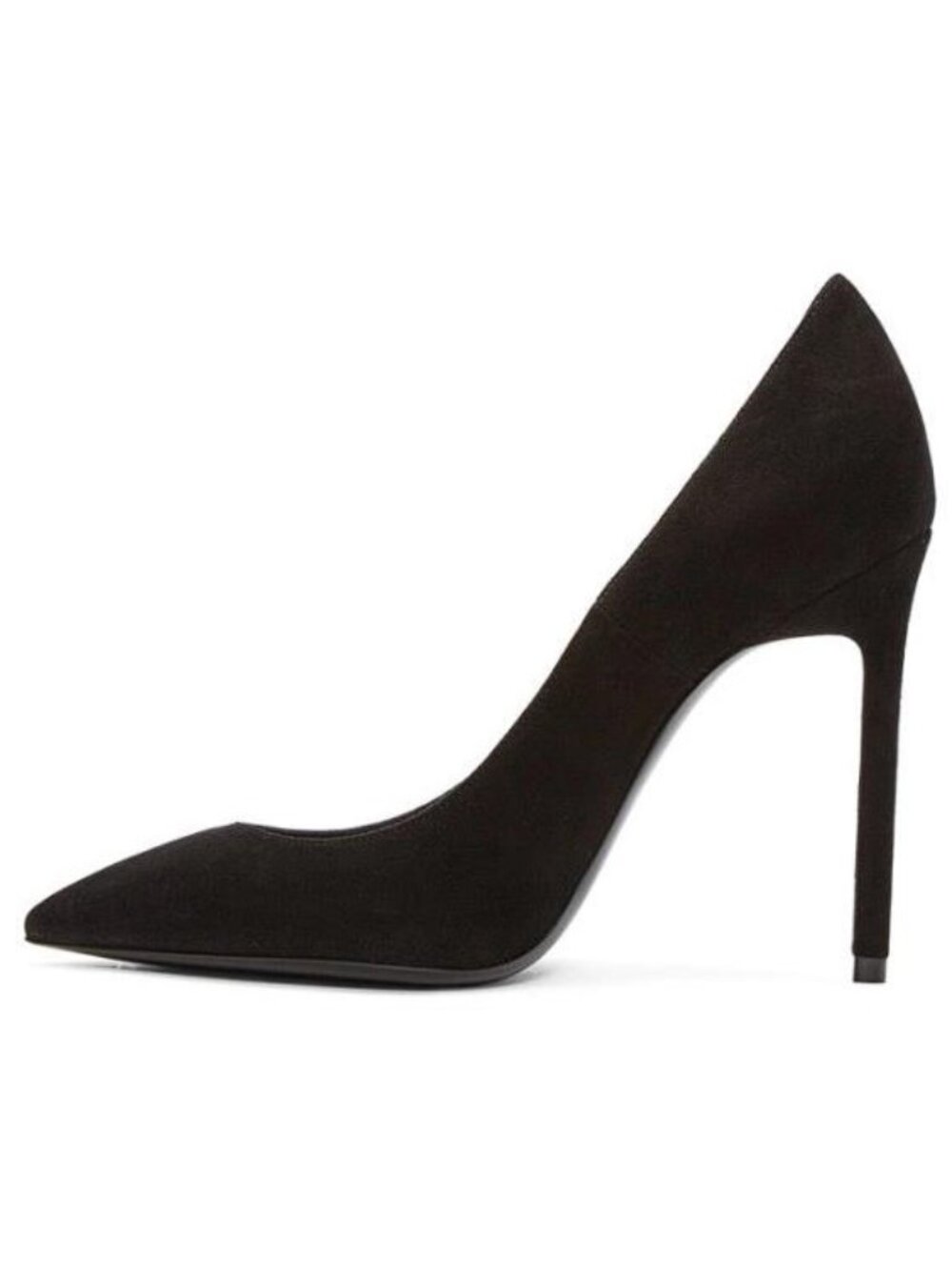 SAINT LAURENT Women's Black Suede Anja Pumps Size 38.5/US8.5